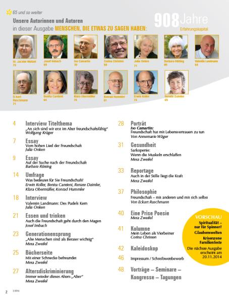 Inhaltsverzeichnis Ausgabe 5