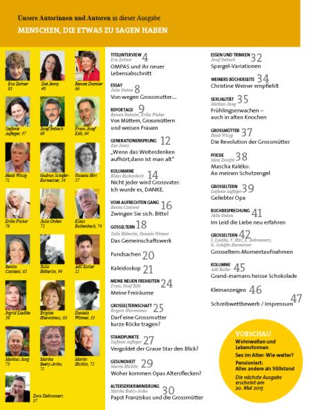 Inhaltsverzeichnis Ausgabe 7