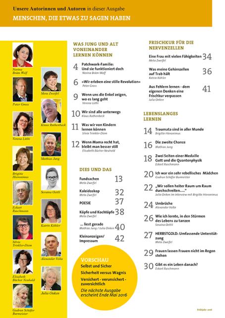 Inhaltsverzeichnis Ausgabe 11