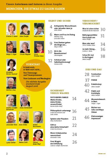Inhaltsverzeichnis Ausgabe 12